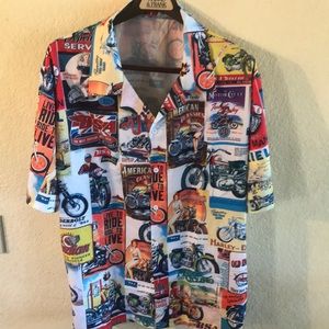 Vintage Harley Davidson button up